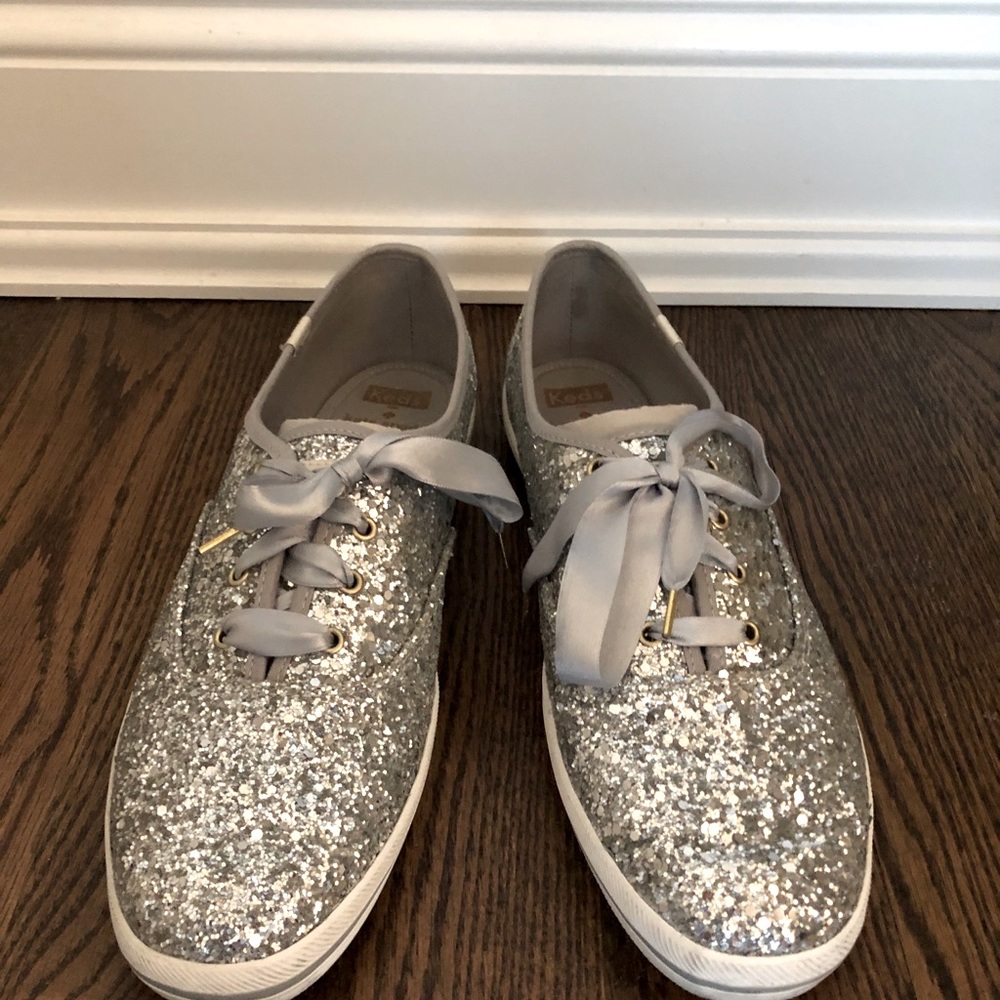Keds x kate spade Silver Champion Glitter Shoes